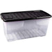 Storage Box XW207-CLR/BLK-EX 80 L Transparent Polypropylene 80 x 40 x 37 cm