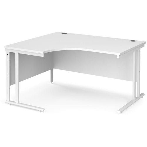 Dams International Ergonomic Left Handed Desk Maestro White 1,400 x 1,200 x 725 mm