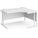 Dams International Right Handed Ergonomic Desk Maestro White 1,400 x 1,200 x 725 mm