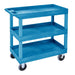 SUPER STRENGTH GI403L Plastic Multi Purpose Trolley, 3 Storage Trays, 180kg, Blue