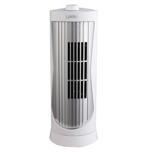igenix Desk Fan Mini DF0020WH 12 inch Silver, White 1 Speed Settings 11 x 30 cm