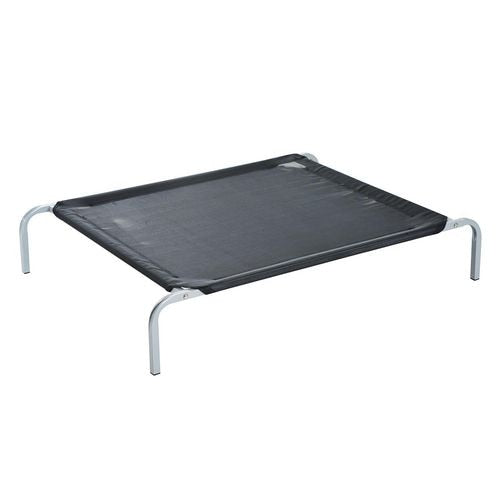 PawHut Pet Bed Black, Silver 580 mm x 890 mm x 200 mm