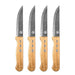 MasterChef Steak Knife Set Stainless Steel, Acacia Wood Brown, Silver 12.5 cm