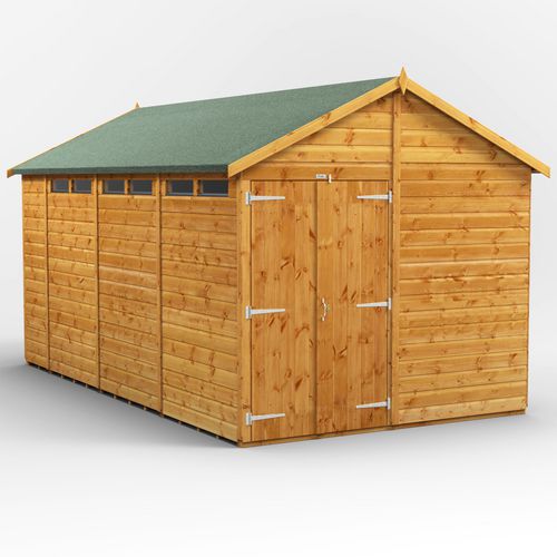 Power Garden Shed 148PASSDD Golden Brown 14x8