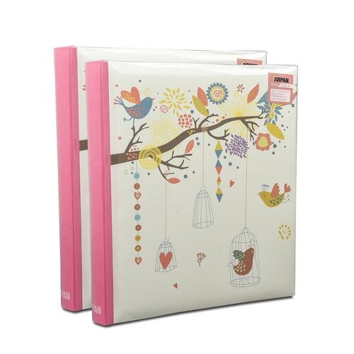 ARPAN Photo Album LB57-X2 200 6X4'' Pictures Light Yellow Pack of 2