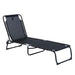OutSunny Lounger 84B-206BK Steel, Texteline Black
