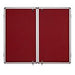 Bi-Office Enclore Indoor Lockable Notice Board Non Magnetic 40 x A4 Wall Mounted 243 (W) x 123 (H) cm Burgundy