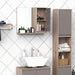 HOMCOM Wall Mounting Bathroom Cabinet and Mirror with shelf 49 x 57cm