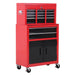 HOMCOM Portable Toolbox Chest Box Garage Red