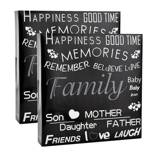 ARPAN Photo Album CL-6828-X2 Black Pack of 2