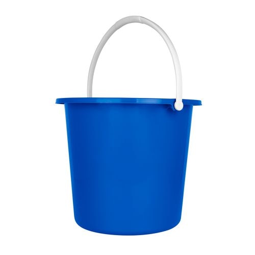 Purely Smile Round Bucket Plastic 9 L Blue
