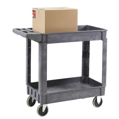 GPC Plastic Service Trolley 2 Tray 1100 x 650mm 225kg Capacity