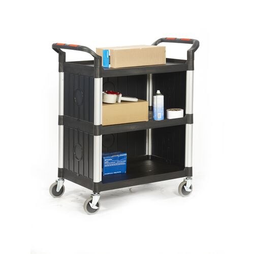 GPC Shelf Trolley with 3 Shelves and Enclosed Sides 750 x 460mm 150kg Capacity