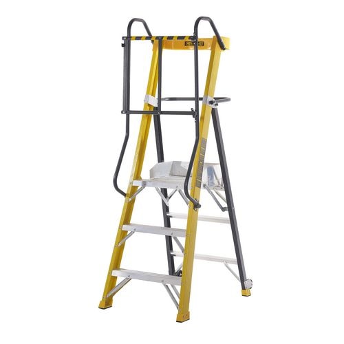 Climb-It Climb-It® Glass Fibre Podium Step, 3 Tread, Integral Tool Tray