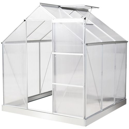 OutSunny Greenhouse Outdoors Waterproof Silver 1930 mm x 1880 mm x 2080 mm