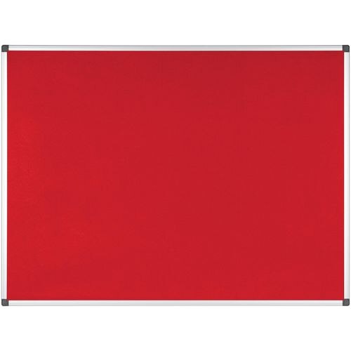 Bi-Office Notice Board Non Magnetic 120 (W) x 90 (H) cm Red