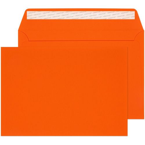 Creative Senses Coloured Envelope C4 324 (W) x 229 (H) mm Adhesive Strip Orange 140 gsm Pack of 125