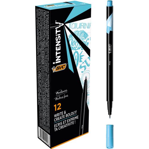 BIC Intensity Fineliner Pen Fine 0.4 mm Turquoise Pack of 12