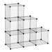 HOMCOM Iron Net Cabinet 831-247 Metal Black 370 mm x 1110 mm x 1110 mm