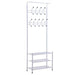 HOMCOM Multi-Purpose Rack And Organiser 831-115WT Steel White 300 mm x 670 mm x 1850 mm