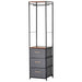 HOMCOM Storage Organiser 831-285 MDF, Steel Grey 430 mm x 380 mm x 1750 mm