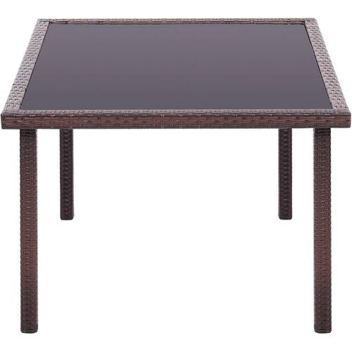 Living and Home Table LG0896 Rattan 1,050 x 1,050 x 720 mm