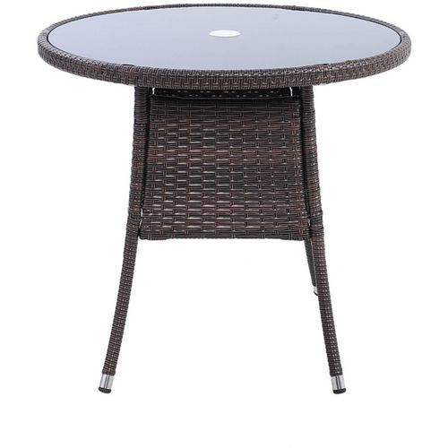 Living and Home Table LG0971 Rattan 800 x 800 x 720 mm