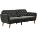 Novogratz 3 Seat Sofa GREY Velvet 2,108.20 (W) x 850.90 (D) x 825.50 (H) mm