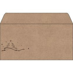 Sigel Christmas Envelope DU253 DL 100 gsm Brown 11.1 x 25 cm Pack of 50
