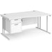 Dams International Wave Desk MC16WRP2WHWH 1,600 x 725 x 800 - 990 mm