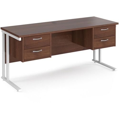 Dams International Desk MC616P22WHW 1,600 x 600 x 725 x 800 - 990 mm
