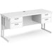 Dams International Desk MC616P22WHWH 1,600 x 600 x 725 x 800 - 990 mm