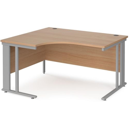 Dams International Left Hand Ergonomic Desk MCM14ELSB 1,400 x 1,200 x 725 mm