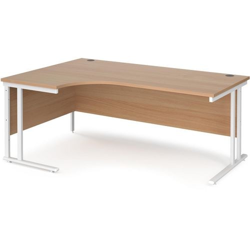 Dams International Left Hand Ergonomic Desk MC18ELWHB 1,800 x 1,200 x 725 x 800 - 990 mm