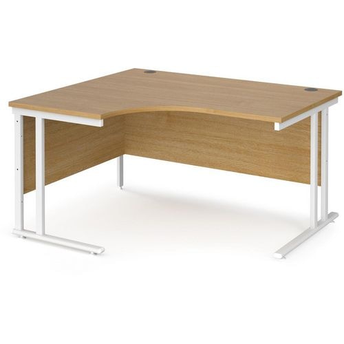 Dams International Left Hand Ergonomic Desk MC14ELWHO 1,400 x 1,200 x 725 x 800 - 990 mm