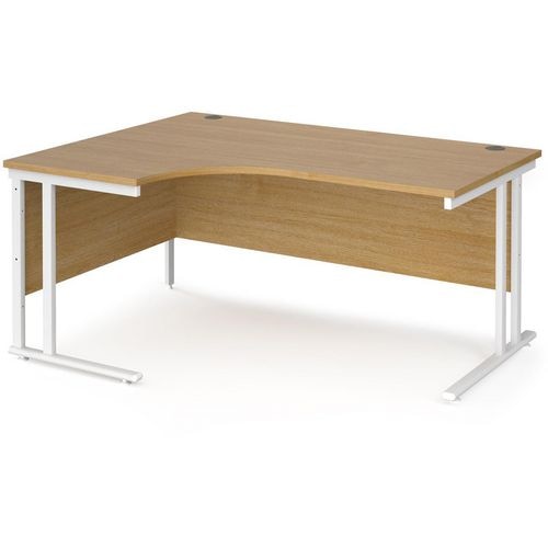 Dams International Left Hand Ergonomic Desk MC16ELWHO 1,600 x 1,200 x 725 x 800 - 990 mm