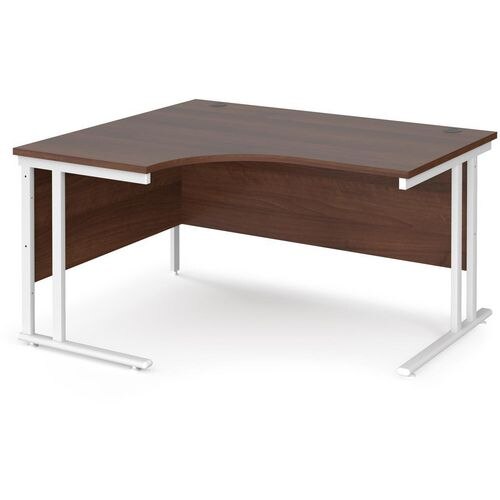 Dams International Left Hand Ergonomic Desk MC14ELWHW 1,400 x 1,200 x 725 x 800 - 990 mm