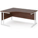 Dams International Left Hand Ergonomic Desk MC16ELWHW 1,600 x 1,200 x 725 x 800 - 990 mm