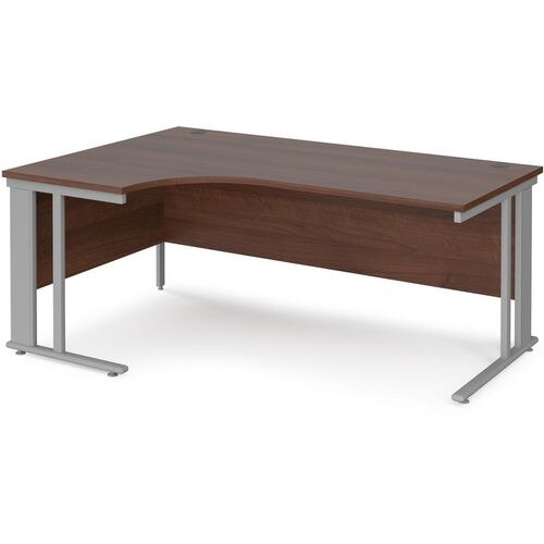 Dams International Left Hand Ergonomic Desk MCM18ELSW 1,800 x 1,200 x 725 mm