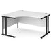 Dams International Left Hand Ergonomic Desk MC14ELKWH 1,400 x 1,200 x 725 x 800 - 990 mm