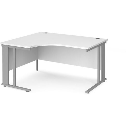 Dams International Left Hand Ergonomic Desk MCM14ELSWH 1,400 x 1,200 x 725 mm