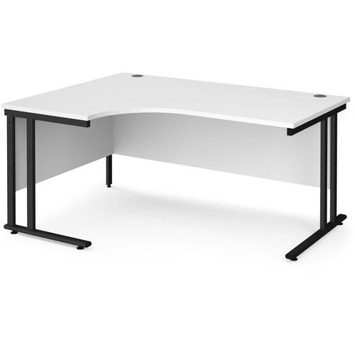Dams International Left Hand Ergonomic Desk MC16ELKWH 1,600 x 1,200 x 725 x 800 - 990 mm