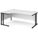 Dams International Left Hand Ergonomic Desk MC18ELKWH 1,800 x 1,200 x 725 x 800 - 990 mm