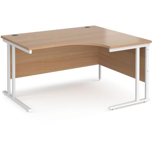 Dams International Right Hand Ergonomic Desk MC14ERWHB 1,400 x 1,200 x 725 x 800 - 990 mm