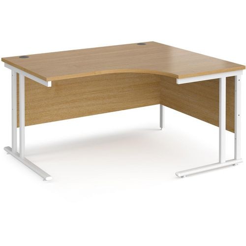 Dams International Right Hand Ergonomic Desk MC14ERWHO 1,400 x 1,200 x 725 x 800 - 990 mm