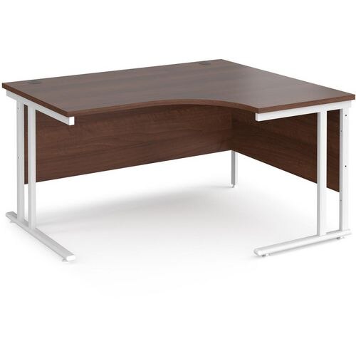 Dams International Right Hand Ergonomic Desk MC14ERWHW 1,400 x 1,200 x 725 x 800 - 990 mm