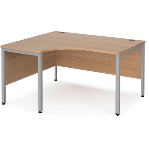 Dams International Left Hand Ergonomic Desk MB14ELSB 1,400 x 1,200 x 725 mm