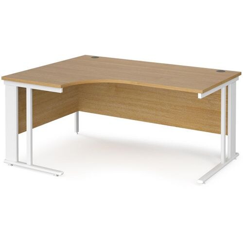 Dams International Left Hand Ergonomic Desk MCM16ELWHO 1,600 x 1,200 x 725 mm