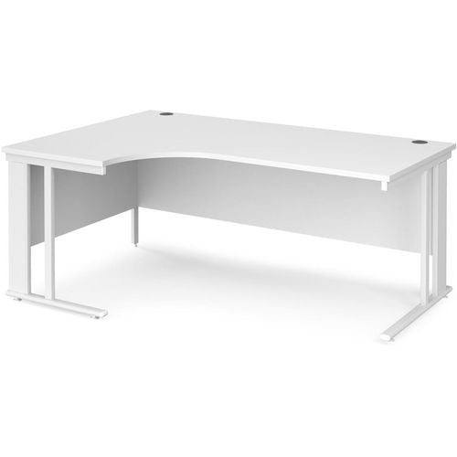 Dams International Left Hand Ergonomic Desk MCM18ELWHWH 1,800 x 1,200 x 725 mm