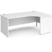 Dams International Left Hand Ergonomic Desk MP18ERWH 1,800 x 1,200 x 725 mm